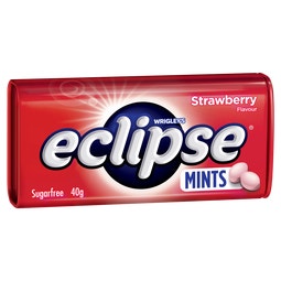 ECLIPSE STRAWBERRY Flavoured Sugarfree Mints Tin 40g image